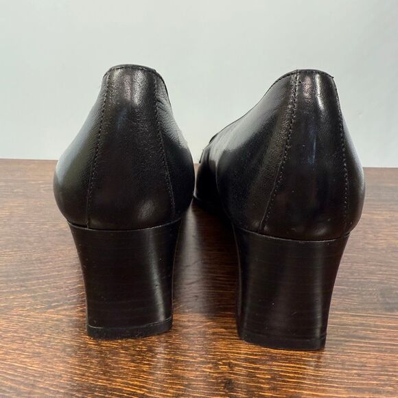 Coach P120 Jamie 2” black silver leather loafer shoe size 7.5 B - Picture 9 of 12